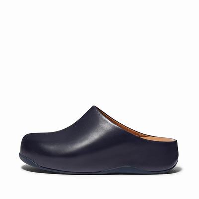 Fitflop Shuv Leather - Clogs Damen - Navy (TJP924735)